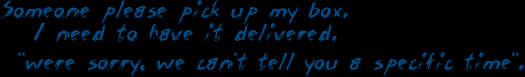 Someone please pick up my box.